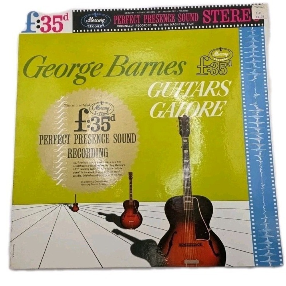 GEORGE BARNES Guitars Galore  MERCURY PPS 6020 f:35d PRESSING 1961 Jazz Vinyl LP